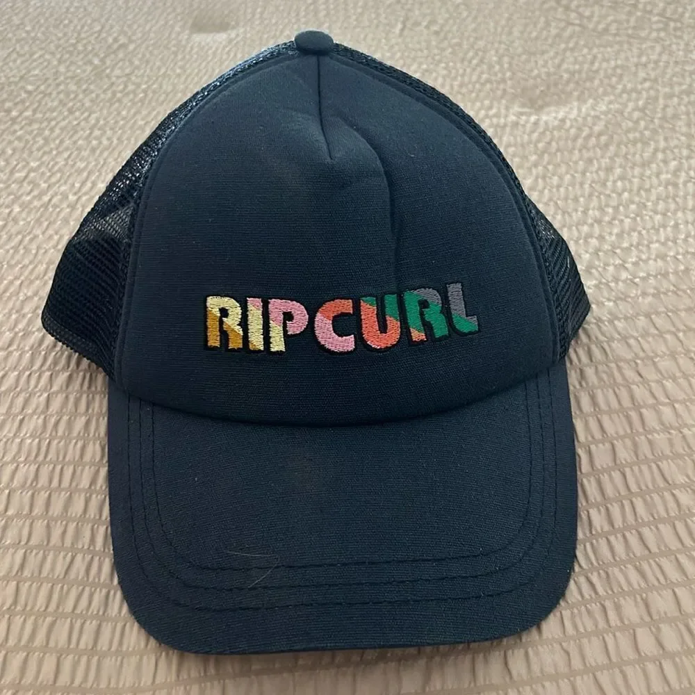 Rip curl new tags trucker hat with rainbow embroidered logo